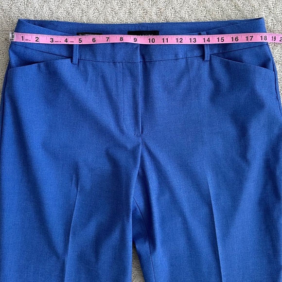 Talbots Hampshire Straight Leg Ankle Pants Blue Classic Office Size 14 NWT - Picture 14 of 16